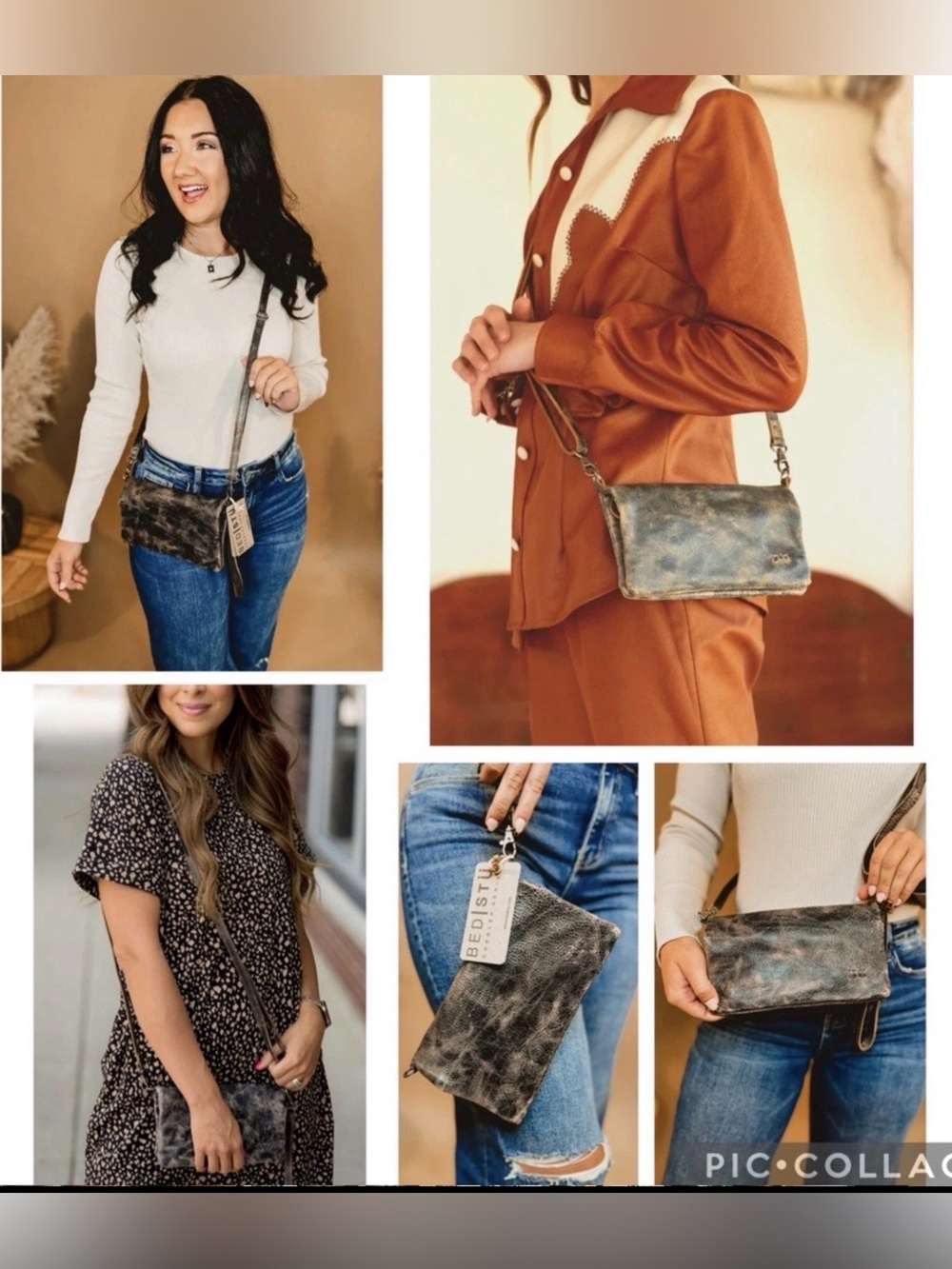 NWT Bed Stu Leather Cadence Wallet Wristlet Crossbody Bag Black Lux MSRP $179 - Picture 15 of 15